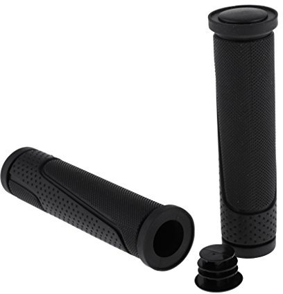 Timcryxient 1 Pair Rubber Bike Bicycle Handlebar Handle Bar Grip Cover with Double Clamp
