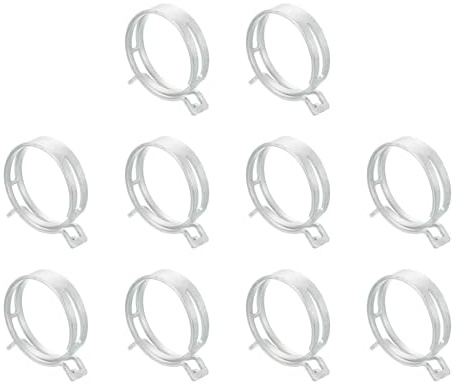 QUARKZMAN 5Pcs Abrazadera de Manguera de Resorte Tipo Banda de Acción para Combustible/Silicona, 47mm Abrazadera de Resorte Presión para Tubo de Agua de Aceite Automotriz, Plateado