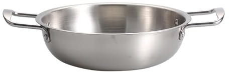 FUUGlan Stabile in acciaio inox pentole efficaci wok cottura piatto per campeggio e uso interno in robusto acciaio inox