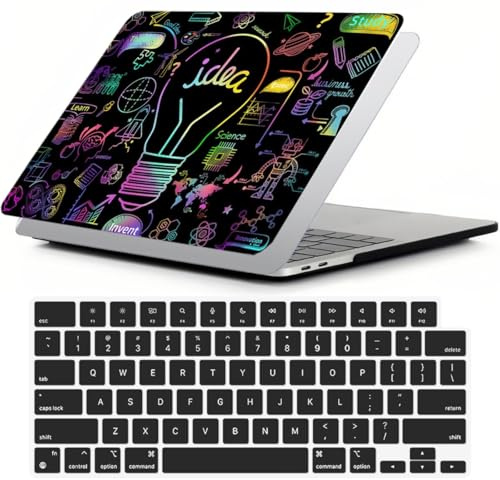 FFBOFFC Hülle Kompatibel mit MacBook Pro 13 Zoll 2012 2011 2010 2009 2008 Alte Version Modell A1278 mit CD-ROM, Plastik Hartschale Schutzhülle Case & Tastaturabdeckung, Glühbirne