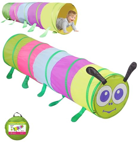 WDKXCN Túnel infantil, túnel de juego para niños, 46 x 180 cm, plegable, túnel para gatear, para exteriores, color para niños, para niños y animales, para interior y exterior