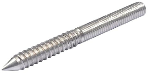 30 Stück Verzinkte Stockschrauben M8x50 mm, Doppelseitige Dübelschrauben, Stockschrauben M8 Edelstahl, Verzinkte Kopflose Verschluss mit Sechskantteil, Metrischer Bolzen Möbelbeine (bunt)