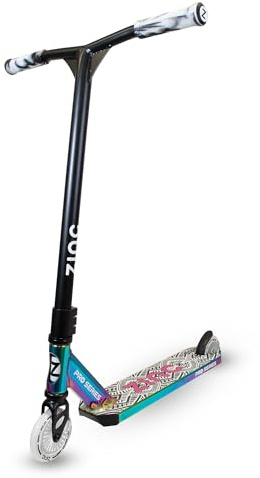 Zinc Nasty Stunt Scooter - Trick Scooter with Triple Clamp & ABEC 9 Bearings, 100mm PU Wheels, HIC Head Set & Aluminium Deck - Suitable for Ages 6+