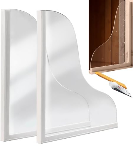 Vasca da bagno Splash Guard – Clear Eck Protector, cartello adesivo impermeabile | Grande copertura base in silicone acrilico, strumento da bagno durevole per vasca da bagno WC cucina lavandino