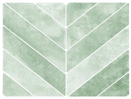 Adhesivos para Azulejos 28,7×22,9 cm, Impermeables 3D (Verde, 20 Unidades)