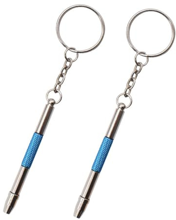 2 Pcs Mini Screwdriver for Glasses, 3-in-1 Glasses Screwdrivers Set Keychain Tool, Tiny Eyeglass Screwdriver Repair Kit for Glasses,Watch,Jewelry,Watches, & Electronics Repair