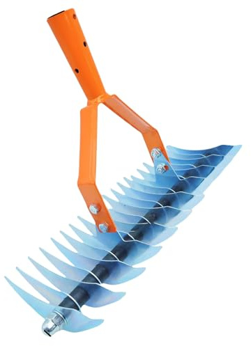 Versatile rastrello da 170 cm, 4 sezioni regolabili, denti in acciaio inox, ideale per la pulizia dell'erba morta in spazi esterni, antiruggine