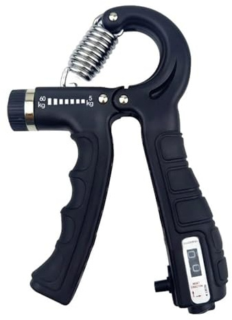 Macchina per prove di trazione, Dinamometro Da 4 Pezzi, Dispositivo Di Forza Presa Regolabile 5-60 Kg Per Rafforzare L'allenamento Muscolare 'avambraccio Con Le Che Tremano La Mano(Black)