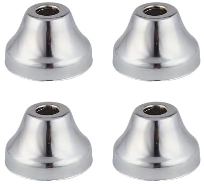 4 cubiertas de brida de acero inoxidable, 15 mm en forma de cuerno, cubierta de fontanería para brazo de ducha, tubería, decoración de grifo