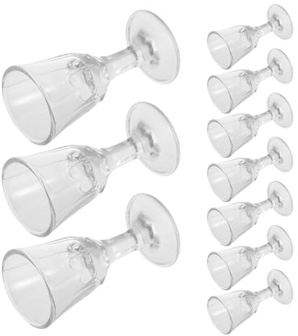 TOYANDONA Copas de Licor de Vidrio Transparentes de 10 Ml, Pack de 10 Unidades, Borde Suave, Ideales para Bar, Pub y Fiestas, Vasos para Vino, Whisky y Shots, Uso en Celebraciones