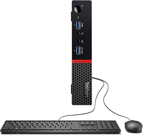 Lenovo ThinkCentre M600 Mini Desktop Computer, Intel Pentium N3700, 8 GB de RAM, SSD de 256 GB, Wi-FI, Bluetooth, teclado US QWERTY, Windows 11 Pro (reacondicionado)