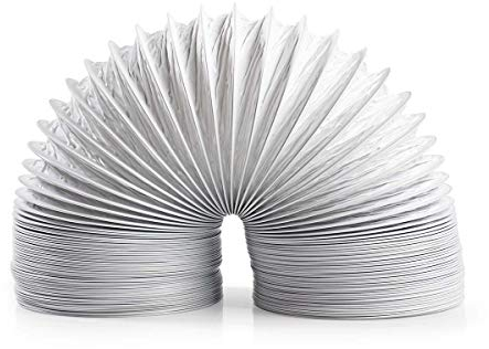 Nedis PVC Aria Uscita Tubo Flessibile per Aria Ventilazione/Asciugatrici, 10 cm Diametro x 6 m Lunghezza, Bianco