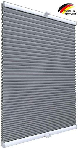 Gardinen21 Thermo Klemmfix Wabenplissee ohne Bohren | Waben Plissee im Wunschmaß | Maßgefertigt für Türen & Fenster | Sonnenschutz, Sichtschutz, Schallschutz, 100% Verdunkelung