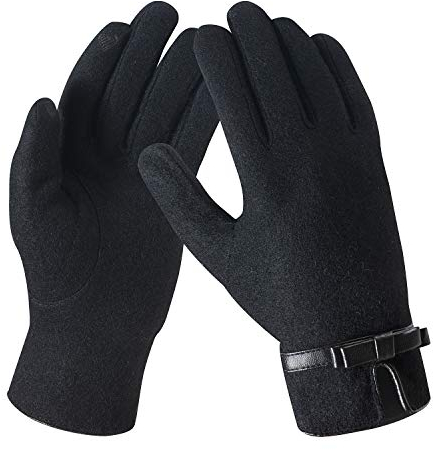 Bequemer Laden Damen Winter Warm Kaschmir Touchscreen Handschuhe mit Fleece Gefütterte, Elegant Winterhandschuhe Strickhandschuhe Wollhandschuhe für Kaltes Wetter