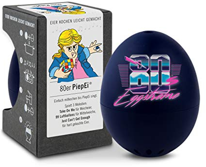 80s BeepEgg – Egg Timer for Boiling Eggs – Musical Egg Cooker for Soft, Medium, Hard Boiled Eggs – Food Safe – Singing Floating Egg Timer – Egg Cooker for 3 Levels of Doneness - Brainstream