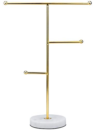 KARAA Présentoirs à Rangement Bijoux, Présentoirs Porte-Bijoux avec Barre en T pour Collier, pour Ranger Bracelets et Boucles d'oreilles, Bagues, Montres