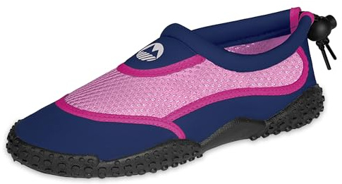Lakeland Active Girl's Eden Aquasport Water Shoes Holiday Surf Sea Barefoot Swimming Paddleboard - Navy/Pink - 2 UK