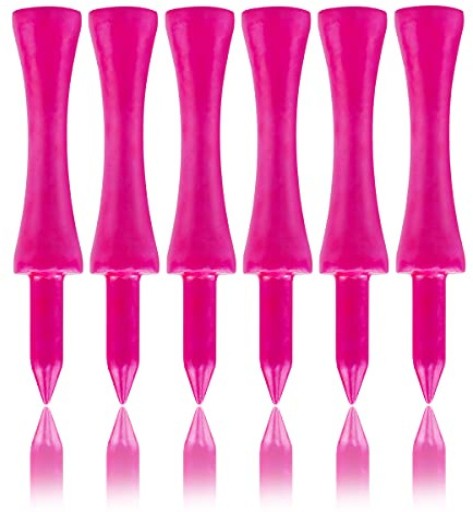 LIKOSO Bamboo Tee Golf Legno 100 Pezzi Rosa 60MM