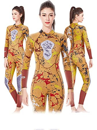 YXYECEIPENO Men/Women Full Wetsuits Spearfishing Wetsuit With Chest And Knee Pads Suitable For Swimming/surfing/snorkeling/diving/scuba/kayaking Dive Skins (Color : A, Size : M)