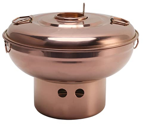 Haofy Olla Pequeña de Carbón de Acero Inoxidable 410 de Estilo Chino, Ollas Calientes de Hielo Seco Old Beijing Single per, Olla China Tradicional para Estofado, Olla para Sopa para Cocinar
