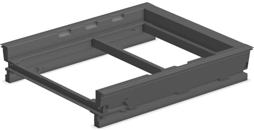 NINKA 5284.32 90680 hängande ram en 2fem KB 450 mm, för avfallsbehållare för upphängning, plast mörkgrå, silver