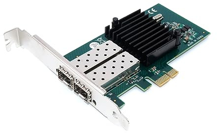 Computer District - SFP-Netzwerkkarte 1G - 2 SFP-Ports Glasfaser - Gigabit - PCI Express X1 (PCIe X1 - PCI-E X1) - Chipsatz Intel I350AM2 - Low und High Profile - Windows, Linux