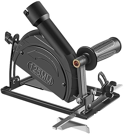 Carril de guía para amoladora angular, soporte de Ø 100/125mm, marco de protección para corte de hierro, ángulo ajustable de 0-45°, profundidad de corte 0~40mm (Ø 100/125mm)