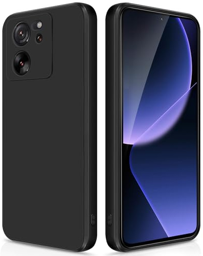 GiiYoon Funda para Xiaomi 13T/13T Pro 5G, Case de Silicona Suave de TPU Carcasa Protector de Goma Fexible Prueba Liviano y a Delgado de Golpes Antirrayas para Teléfono (Negro)