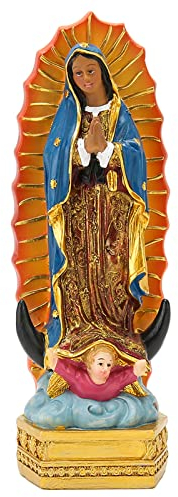 MUNEFE Estatua De La Santísima Virgen María, Figura De Nuestra Señora De Guadalupe, Estatuas De La Virgen María Pintadas A Mano para Decoración De Mesa