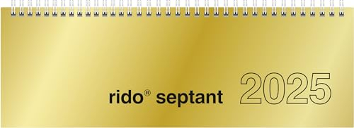rido/idé Querterminbuch Mod. septant 2025 | 305×105 mm, Karton, gold