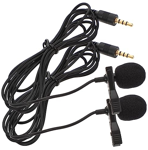 Hoement 2 Stück Lavalier Mikrofon Mini Ansteckmikrofon Für Pc Tablet Smartphone Tragbares Störungsfreies Professionelles Aufnahme-mikrofon Für Vorträge Interviews Und Live-Streaming