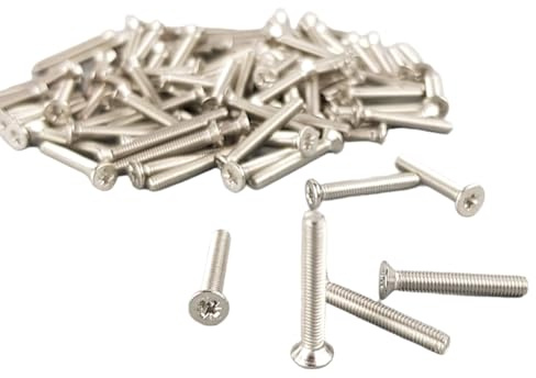 100x Senkkopfschraube M3 DIN 965 Edelstahl A2 ISO7046 UNI7688 mit Kreuzschlitz (M3x20)