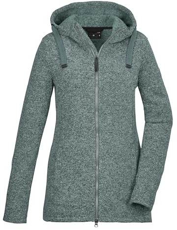 G.I.G.A. DX dam kofta fleecejacka/fleecejacka med huva GW 72 WMN KNTFLC JCKT, aquaverde, 34, 42437-000