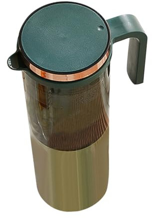 PHENOFICE Jarra De Enfriamiento De Agua Grande 2.5 l De Plástico Resistente Tapa Sellada, Color Verde Oscuro, Para Servir Bebidas Frías En Fiestas y Hogar