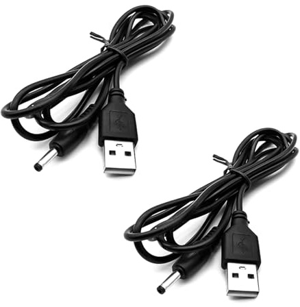 2 Stück USB auf DC Netzkabel, DC 5V Kabel, USB A zu DC 5.5 x 2.1 mm, USB auf DC Stecker Kabel, Universal Stromkabel für Elektronische Geräte, 80 cm Länge, für Laptops, Router, Lautsprecher und Mehr