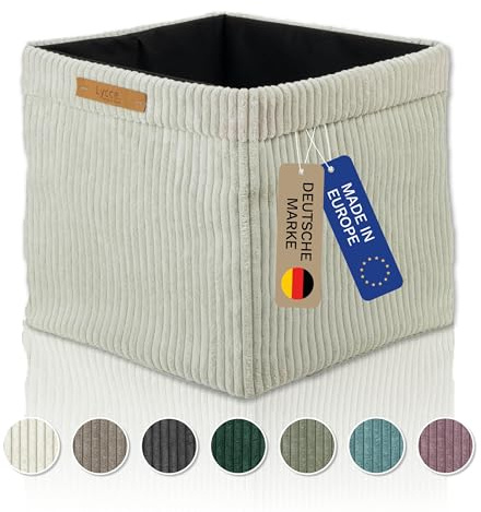 Lycce Kallax Box Cord, Faltbox + abnehmbarer Bezug | beige