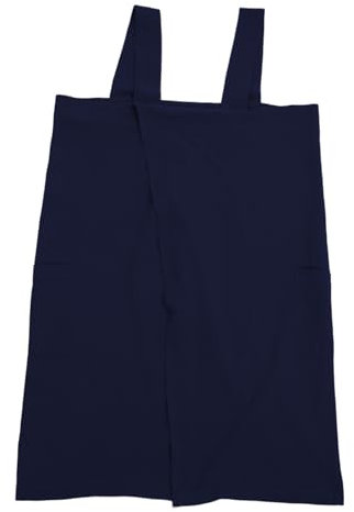 GETAJGHSD Schürze Für Damen Mit Tasche Aus Baumwollleinen Für Küche Und Haushalt Bequemes Gekreuztes Rückendesign Für Freie Bewegung Bei Kochen Gärtnern Und Malen