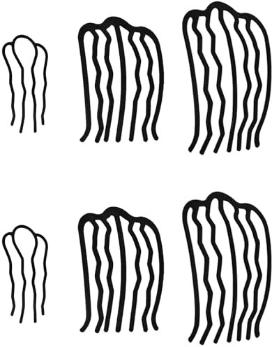 Haar-Gabel-Clip 6 Stück, Haare Steckkamm U-Form Seitenkämme für Haare Metall Haarkämme Steckkamm Haarkamm Haarschmuck Einsteckkamm Hair Comb Vintage Haar-Seitenkämme für Frauen und Mädchen, 3 Größen