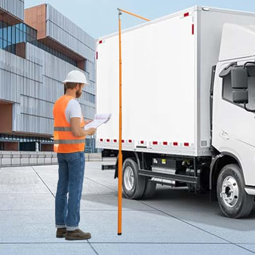MEHOOSPVN Load Height Measuring Stick, 6m Sturdy Fiberglass Truck Height Stick with Adjustable Pole, Non-conductive Truck Height Measuring Stick with Carrying Bag, Height Stick for Trucks, Car Haulers