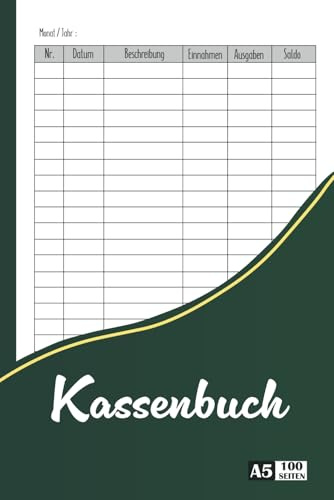 Mein Kassenbuch: Effizientes Finanzmanagement für Kleingewerbe und Selbstständige | Ein praktisches Kassenbuch zur Kontrolle von Einnahmen und Ausgaben (A5 - 100 Seiten) ... v4