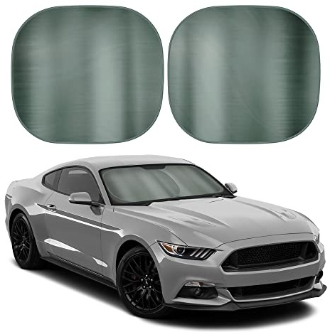 BDK 2PC Charcoal Gray Car Windshield Sun Shade – Sun Visor & Sunshade for Car Windshield – UV Rays Interior Protection - Easy Setup & Keeps Your Vehicle Cool – SUV & Truck Accessories - 31.75 x 28.75