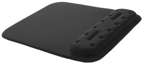 Angoily Tapis de Souris Ergonomique Mémoire de Forme avec Repose Poignet Gel Tapis Antidérapant Noir pour Pc et Ordinateur Portable