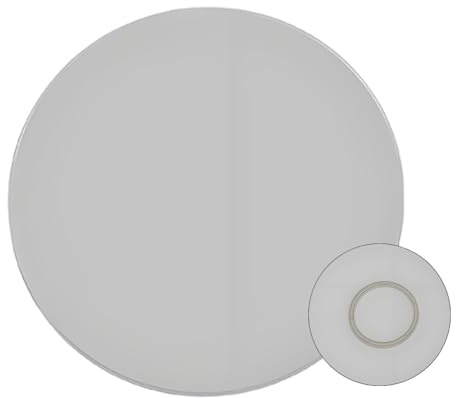 Plateau tournant rustique en marbre – Plateau de service rotatif de 50 cm à 120 cm pour table de cuisine et de salle à manger – Grande assiette ronde en blanc chaud – Décoration d'intérieur élégante