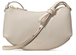 Kate Spade New York dam Loop Pebbled läder crossbody axelväska, cashewmjölk, Einheitsgröße
