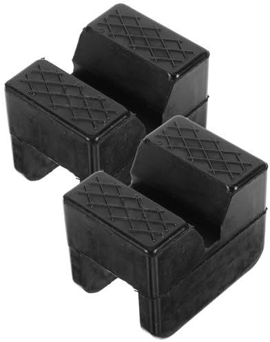 ERINGOGO Almohadilla de Plástico para Gato Hidráulico de Piso 2 Piezas Bloque Elevador Ranurado para Soporte de Gato de Coche Adaptador de Conector para Mantenimiento y Reparación