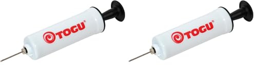 Togu Unisex – Erwachsene Ballpumpe Doppelhub Pumpe, Weiß, Einheitsgröße EU (Packung mit 2)