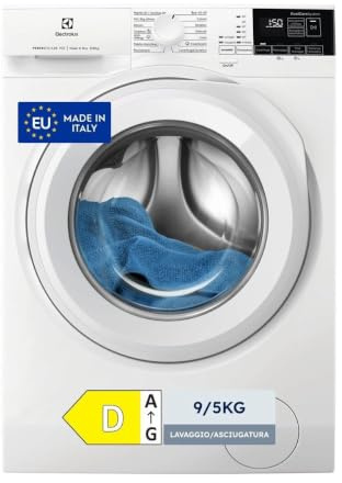 Electrolux Lavasciuga 9 kg 1351 rpm Classe D EW7W295W Bianca | 9 kg di carico, centrifuga 1351 giri, carica frontale, classe energetica D, dimensioni 898x634x646 mm