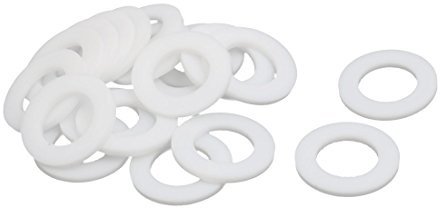 sourcing map PTFE Flache Unterlegscheibe Flansch Dichtungsring weiß DE DE | 20x24mmx14mmx2mm