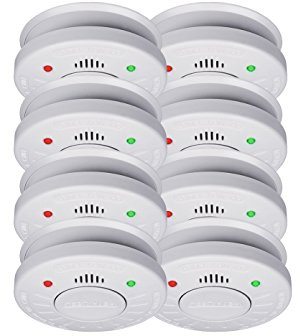 8er-Set SMARTWARES Rauchmelder mit 10 Jahres Batterie - VDs Zertifiziert + Stummschaltfunktion