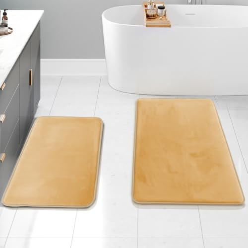 Clara Clark Rutschfester Rückstellschaum Set of 2 - Small/Large cremefarben
